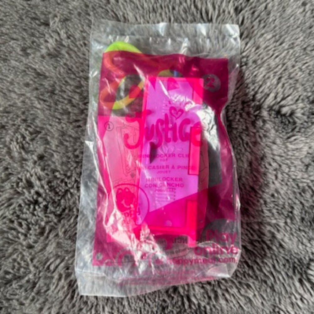 2/$30 McDonald's Justice Mini Locker Clip No 2 Happy Meal Toy 2013 NIP
